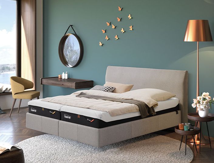 TEMPUR Classic Bett Kopfteil Shape Ash grey TEMPUR Classic Bett Kopfteil Shape Ash grey