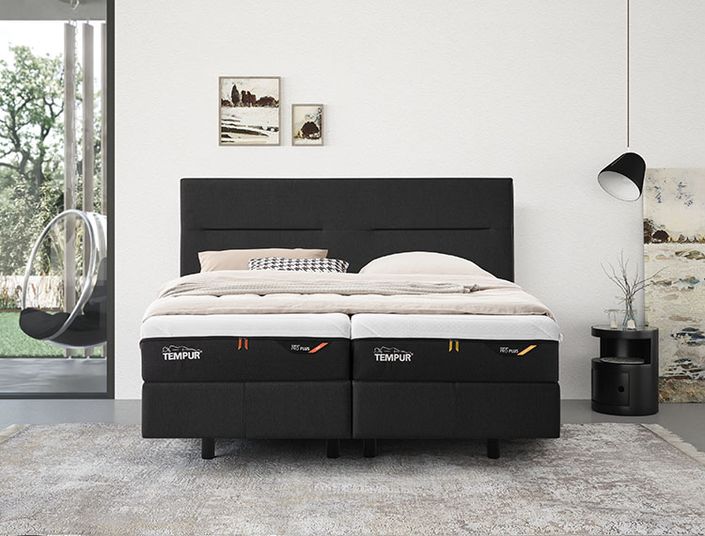 TEMPUR Boxspring Bett Texture Charcoal TEMPUR Boxspring Bett Texture Charcoal